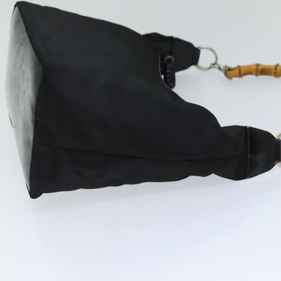 GUCCI Bamboo Shoulder Bag Canvas Black 000 1998 000 1998 - Picture 4 of 12